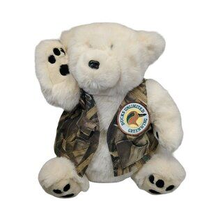 Ducks Unlimited Teddy Bear Hunting Greenwing Jointed Plush‎ Animal Camo Vest
